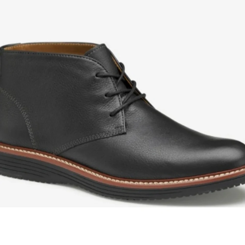 Johnston & Murphy NEW Black Upton Chukka Full Grain Boot Shoe Size 9  20-4321